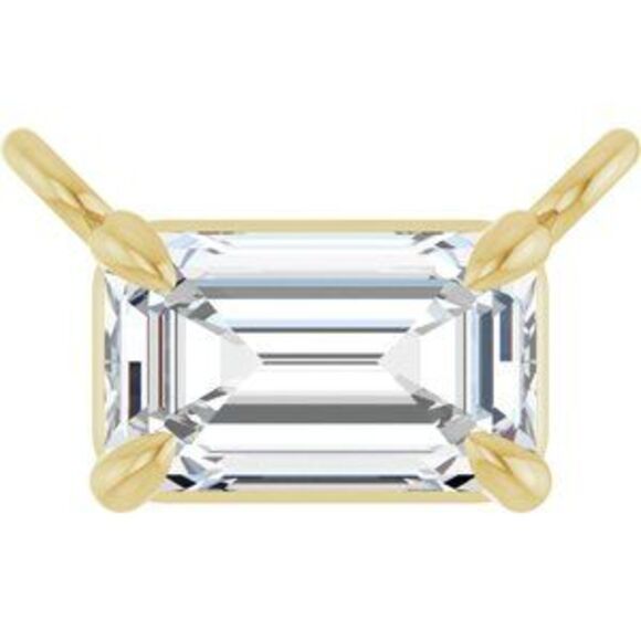 Kazi Luxury 14K Yellow 3/8 CTW Lab Grown Diamond Claw-Prong Necklace Center
